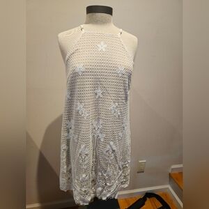 Francesca's Collection High Neck Crochet Dress